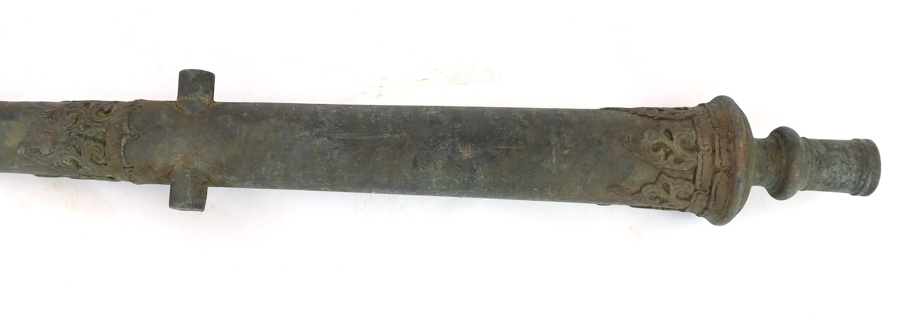 An 18th century Indonesian bronze Lantaka cannon, 125cm long